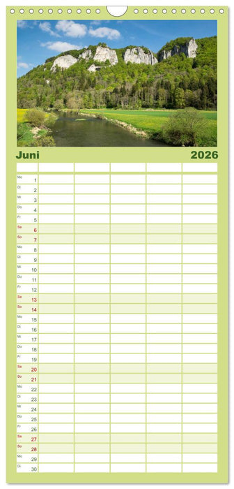 Das Donautal - Wanderparadies auf der Schwäbischen Alb (CALVENDO Familienplaner 2026)