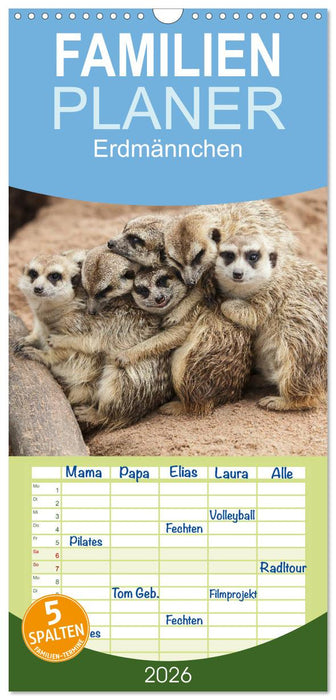 Erdmännchen (CALVENDO Familienplaner 2026)