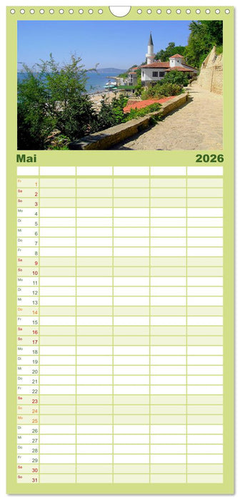 Bulgarien, von Varna bis zum Kap Kaliakra (CALVENDO Familienplaner 2026)