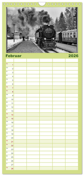 Nostalgie Dampf (CALVENDO Familienplaner 2026)