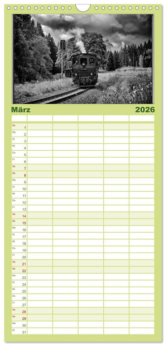 Nostalgie Dampf (CALVENDO Familienplaner 2026)