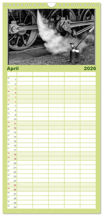 Nostalgie Dampf (CALVENDO Familienplaner 2026)