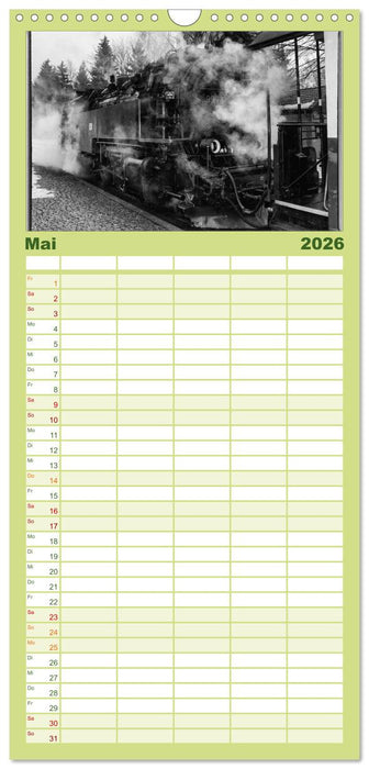 Nostalgie Dampf (CALVENDO Familienplaner 2026)