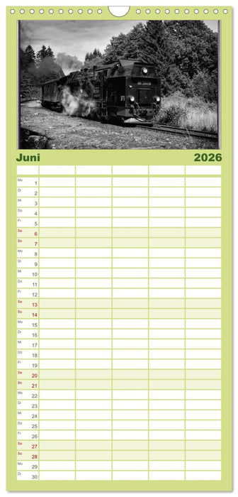 Nostalgie Dampf (CALVENDO Familienplaner 2026)