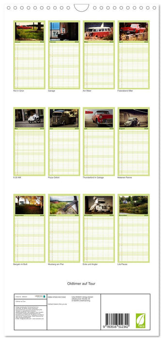 Oldtimer auf Tour (CALVENDO Familienplaner 2026)