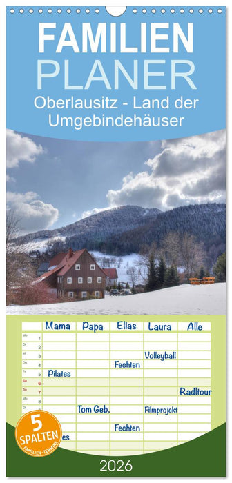 Oberlausitz - Land der Umgebindehäuser (CALVENDO Familienplaner 2026)