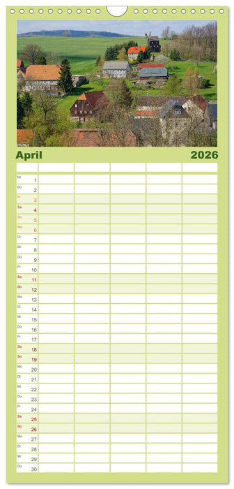Oberlausitz - Land der Umgebindehäuser (CALVENDO Familienplaner 2026)