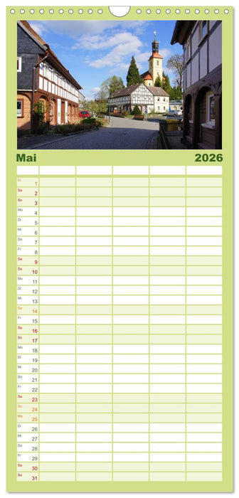 Oberlausitz - Land der Umgebindehäuser (CALVENDO Familienplaner 2026)