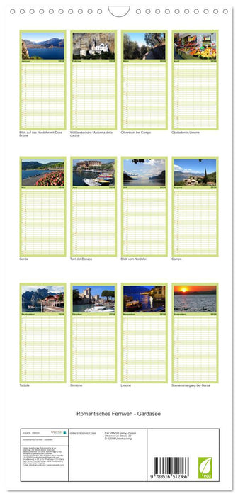 Romantisches Fernweh - Gardasee (CALVENDO Familienplaner 2026)