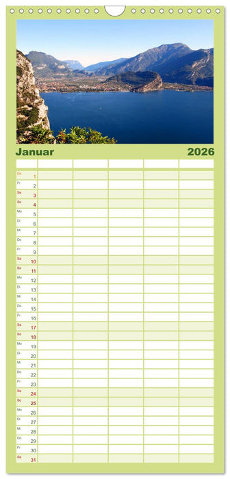 Romantisches Fernweh - Gardasee (CALVENDO Familienplaner 2026)