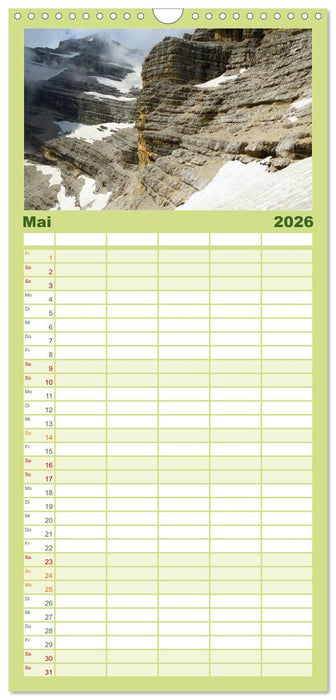 Berge der Alpen - Giganten aus Fels und Eis (CALVENDO Familienplaner 2026)