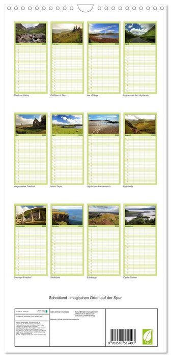 Schottland - magischen Orten auf der Spur (CALVENDO Familienplaner 2026)