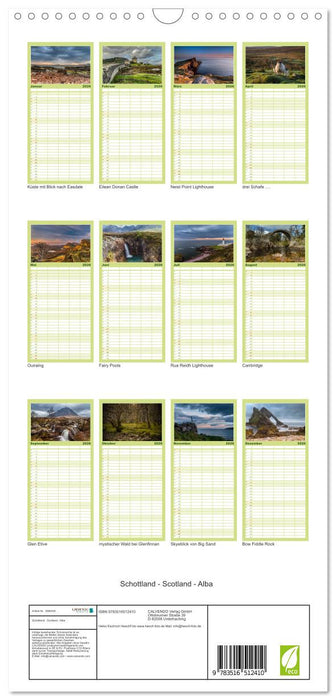 Schottland - Scotland - Alba (CALVENDO Familienplaner 2026)