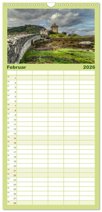 Schottland - Scotland - Alba (CALVENDO Familienplaner 2026)