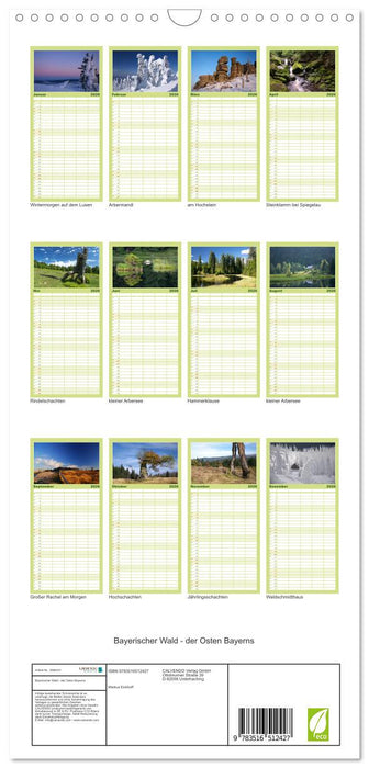 Bayerischer Wald - der Osten Bayerns (CALVENDO Familienplaner 2026)