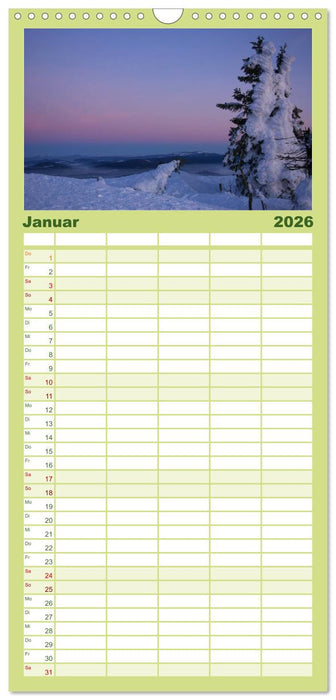 Bayerischer Wald - der Osten Bayerns (CALVENDO Familienplaner 2026)