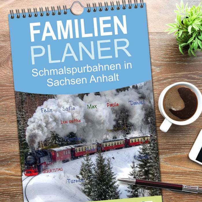 Schmalspurbahnen in Sachsen Anhalt (CALVENDO Familienplaner 2026)