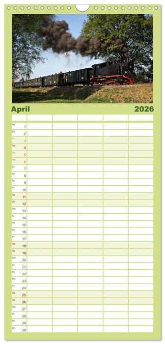 Schmalspurbahnen in Sachsen Anhalt (CALVENDO Familienplaner 2026)