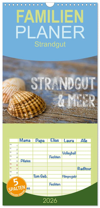 Strandgut und Meer (CALVENDO Familienplaner 2026)