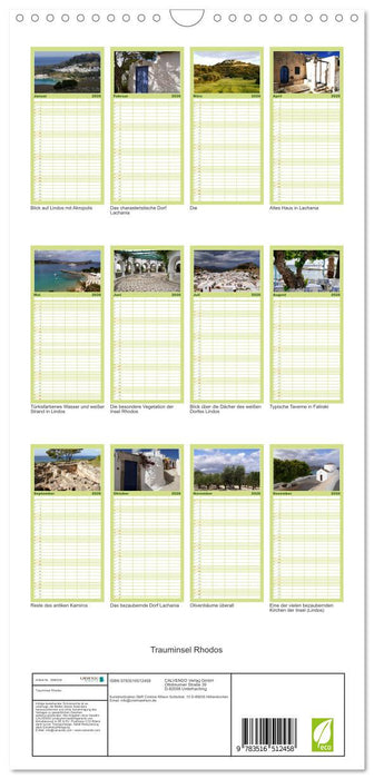 Trauminsel Rhodos (CALVENDO Familienplaner 2026)