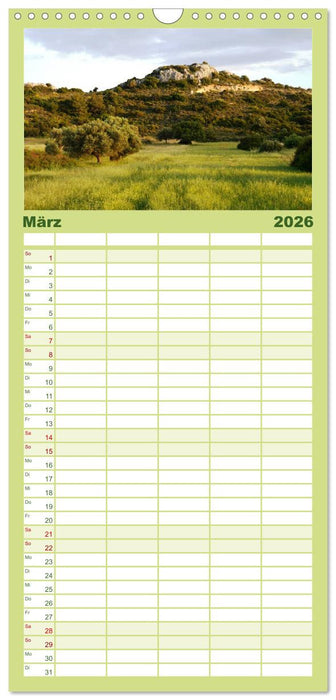 Trauminsel Rhodos (CALVENDO Familienplaner 2026)