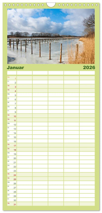 Schlei und Ostsee - Eine Region zum Verlieben (CALVENDO Familienplaner 2026)