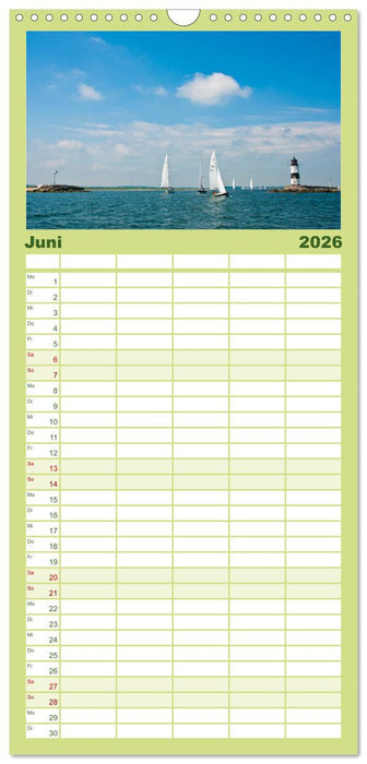 Schlei und Ostsee - Eine Region zum Verlieben (CALVENDO Familienplaner 2026)