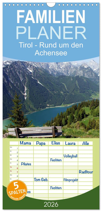 Tirol – Rund um den Achensee (CALVENDO Familienplaner 2026)
