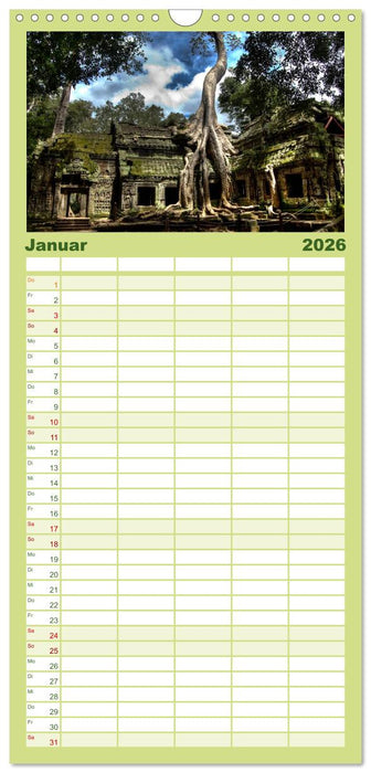 Kambodscha • Angkor Wat (CALVENDO Familienplaner 2026)