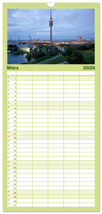 Landeshauptstadt München (CALVENDO Familienplaner 2026)