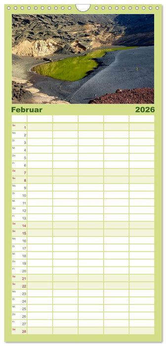 Vulkaninsel Lanzarote (CALVENDO Familienplaner 2026)