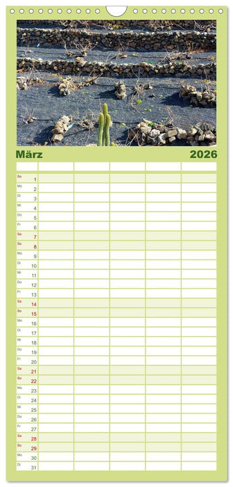 Vulkaninsel Lanzarote (CALVENDO Familienplaner 2026)