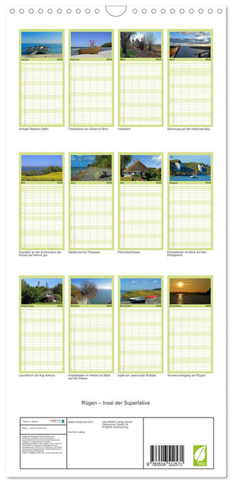 Rügen – Insel der Superlative (CALVENDO Familienplaner 2026)