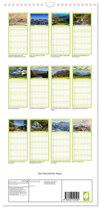Das Oberstdorfer Allgäu (CALVENDO Familienplaner 2026)
