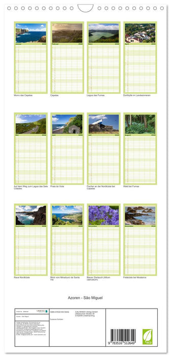 Azoren - São Miguel (CALVENDO Familienplaner 2026)