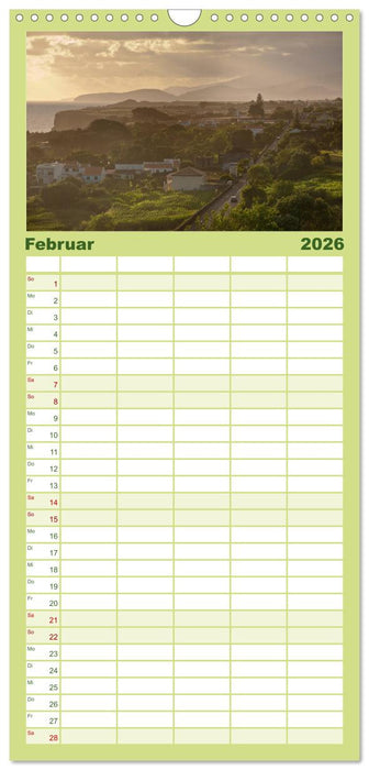 Azoren - São Miguel (CALVENDO Familienplaner 2026)