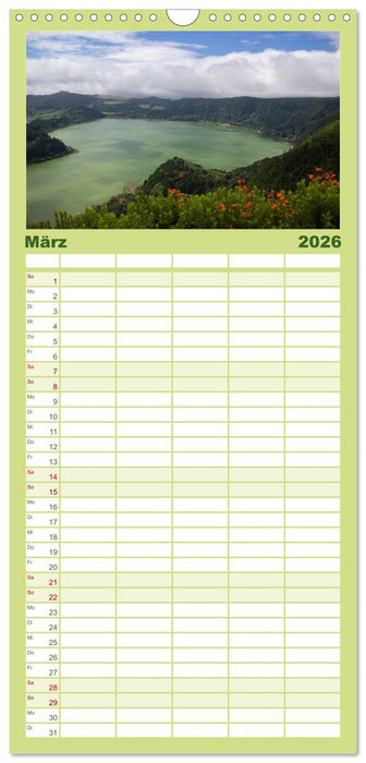 Azoren - São Miguel (CALVENDO Familienplaner 2026)