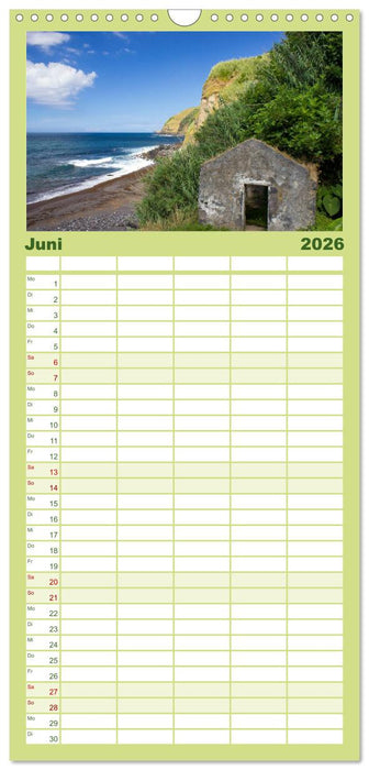 Azoren - São Miguel (CALVENDO Familienplaner 2026)