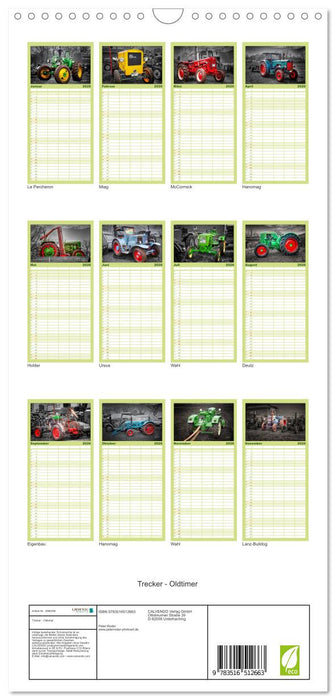 Trecker - Oldtimer (CALVENDO Familienplaner 2026)