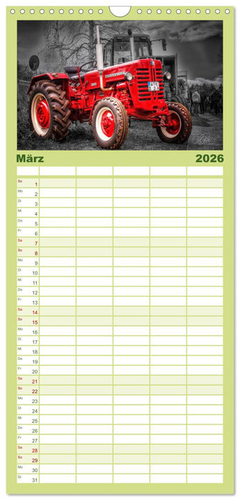 Trecker - Oldtimer (CALVENDO Familienplaner 2026)