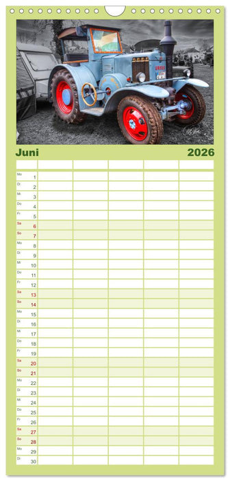 Trecker - Oldtimer (CALVENDO Familienplaner 2026)