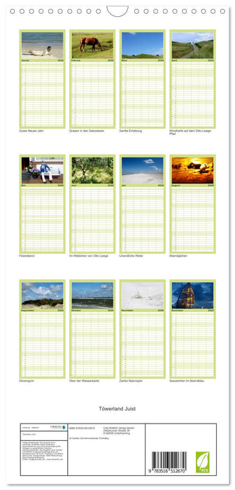 Töwerland Juist (CALVENDO Familienplaner 2026)