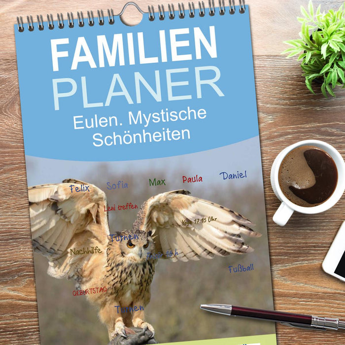 Eulen. Mystische Schönheiten (CALVENDO Familienplaner 2026)