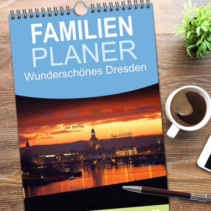 Wunderschönes Dresden (CALVENDO Familienplaner 2026)
