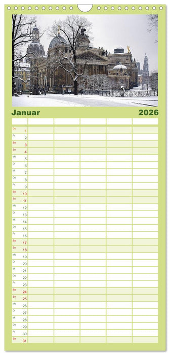 Wunderschönes Dresden (CALVENDO Familienplaner 2026)