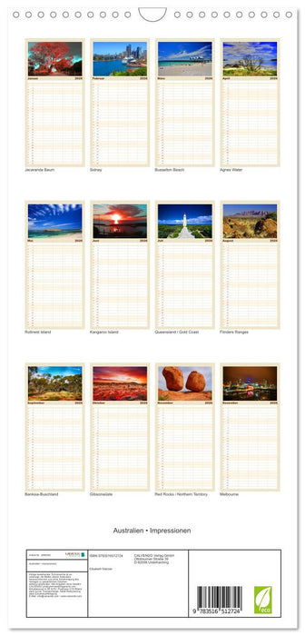 Australien • Impressionen (CALVENDO Familienplaner 2026)