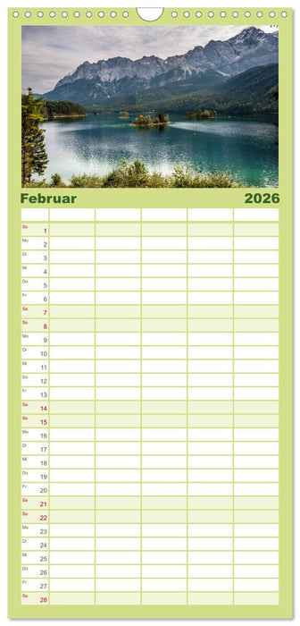 Traumlandschaft Werdenfelser Land - Teil I (CALVENDO Familienplaner 2026)