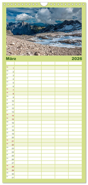 Traumlandschaft Werdenfelser Land - Teil I (CALVENDO Familienplaner 2026)