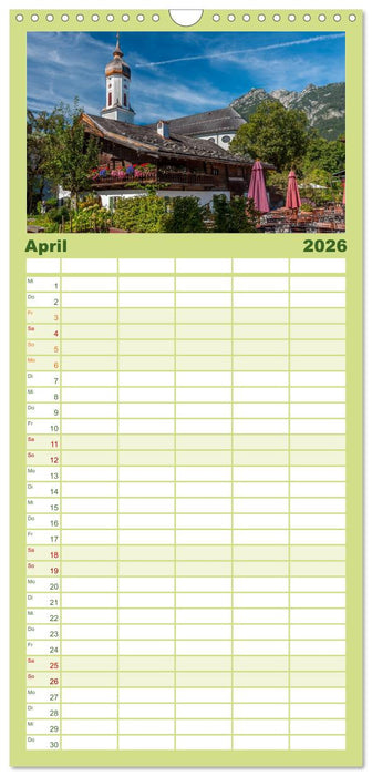 Traumlandschaft Werdenfelser Land - Teil I (CALVENDO Familienplaner 2026)