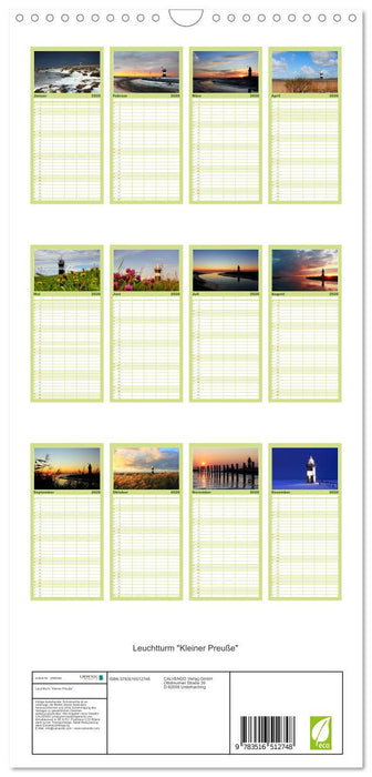 Leuchtturm "Kleiner Preuße" (CALVENDO Familienplaner 2026)